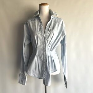 Marissa Webb Asymmetrical Chambray Shirt - sz M
